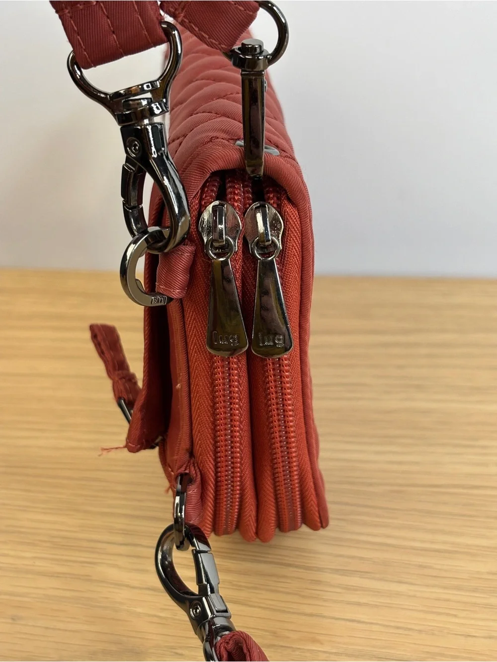 Lug Quickstep Convertible Wallet Crossbody Pink Rose Colorway